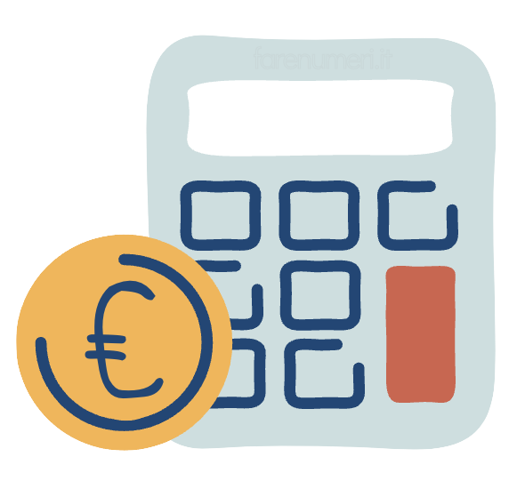 calcolatrice-e-euro Icona di una calcolatrice e simbolo euro